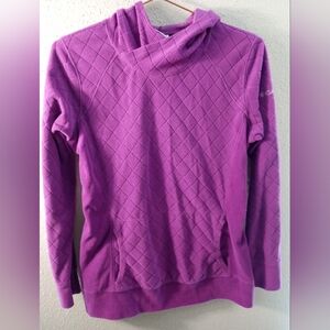 Women's Columbia Logo Purple Fleece Hoodie size Medium